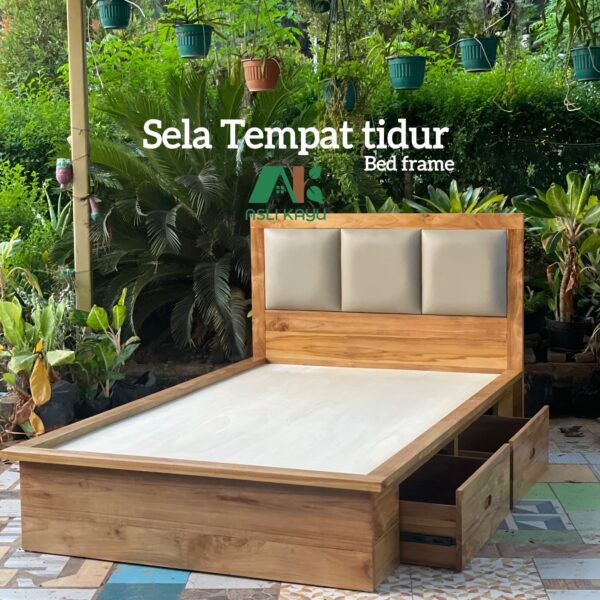 Sela bed frame tempat tidur laci