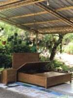 hydraulic bedframe teakwood solid tempat tidur hodrolik kayu jati