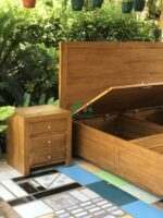 hydraulic bedframe teakwood solid tempat tidur hodrolik kayu jati