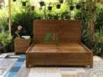 hydraulic bedframe teakwood solid tempat tidur hodrolik kayu jati