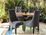 AKDN17-Meja Makan Solid 4 Kursi Sofa