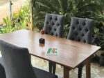 AKDN17-Meja Makan Solid 4 Kursi Sofa