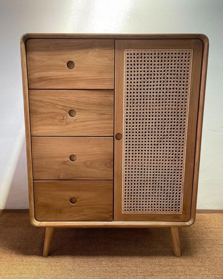 kombinasi furniture modern dan anyaman