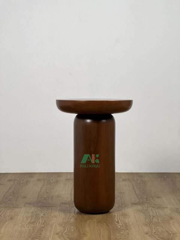 ROUND LATHE TEAK SOLID SIDE - AKST063