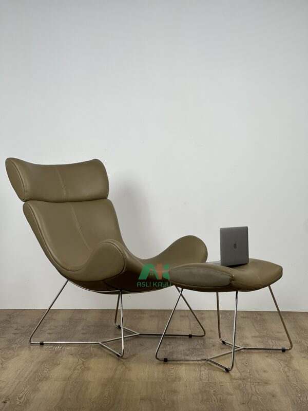 INDUSATRIAL LOUNGE  WITH OTTOMAN - AKDC114