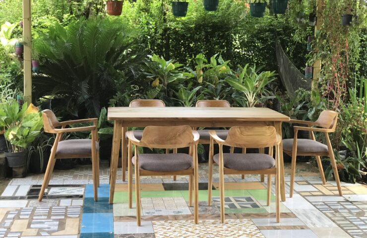 Set Kursi Makan Asli Kayu Solid